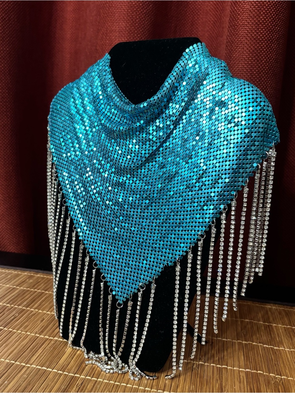RHINESTONE BANDANA turquoise
